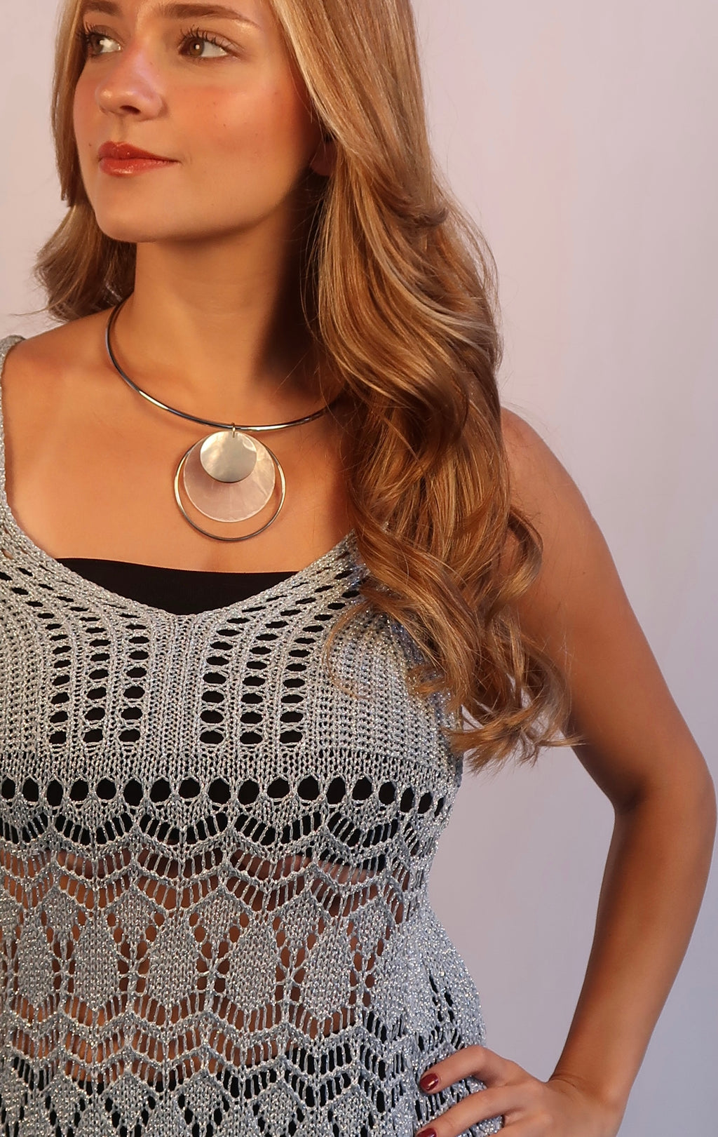 Bold Coastal Loop Necklace - Silver