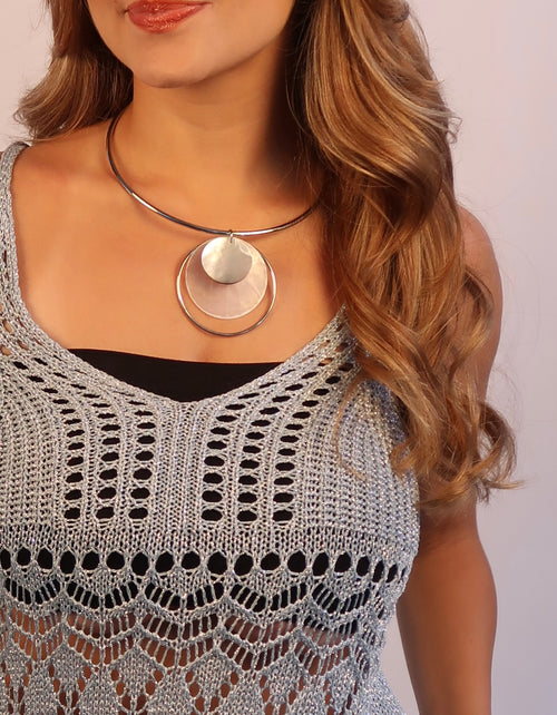 Bold Coastal Loop Necklace - Silver