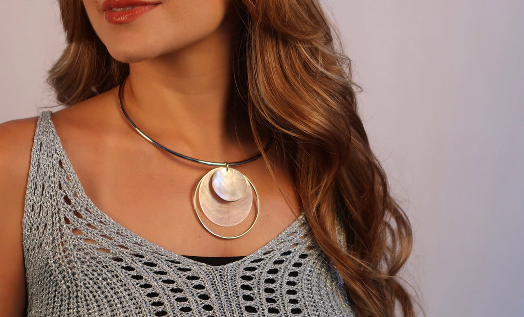 Bold Coastal Loop Necklace - Silver