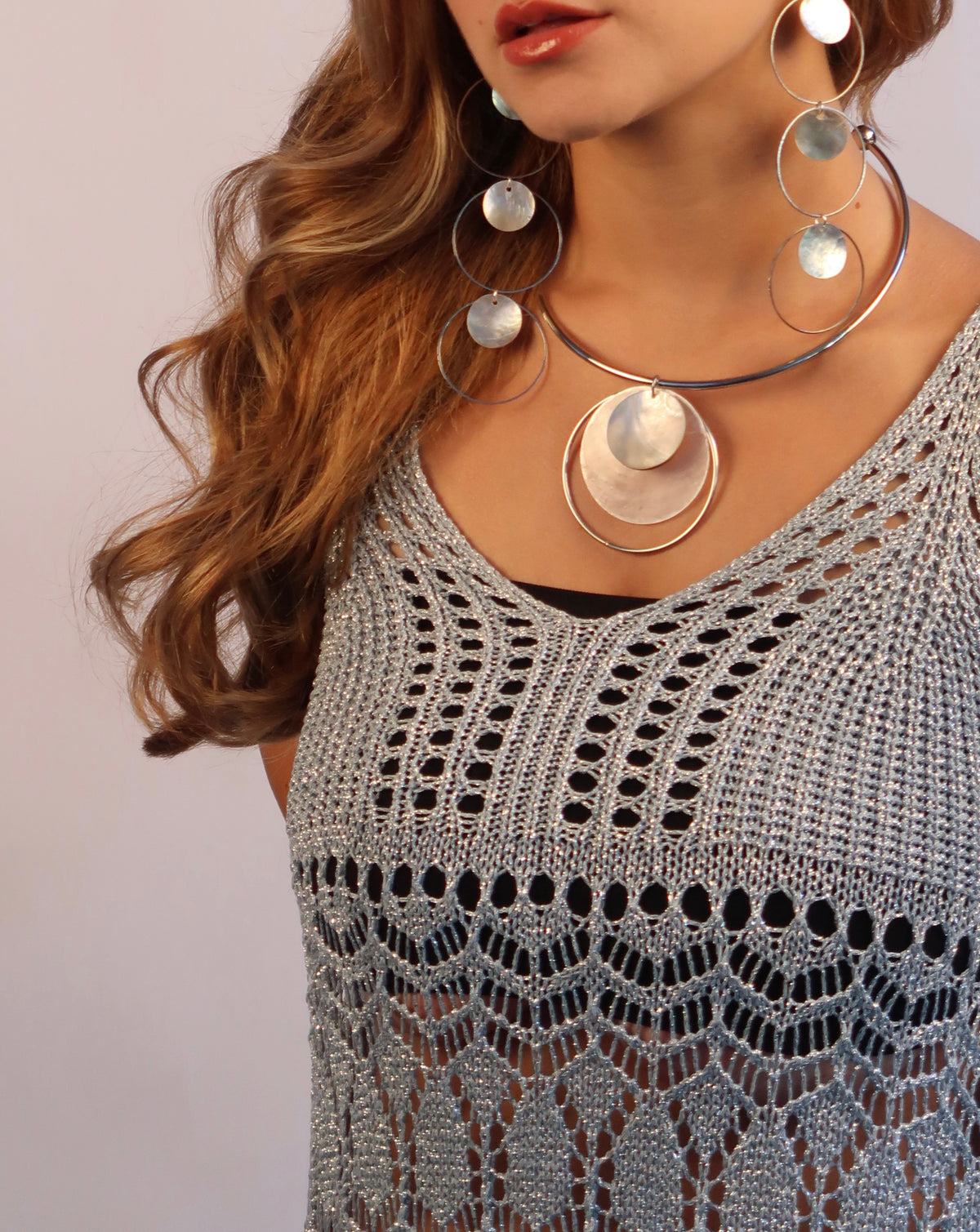 Bold Coastal Loop Necklace - Silver