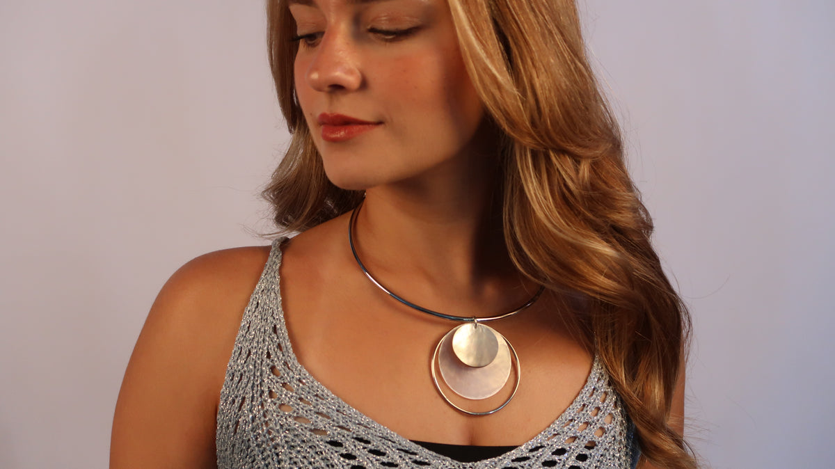 Bold Coastal Loop Necklace - Silver