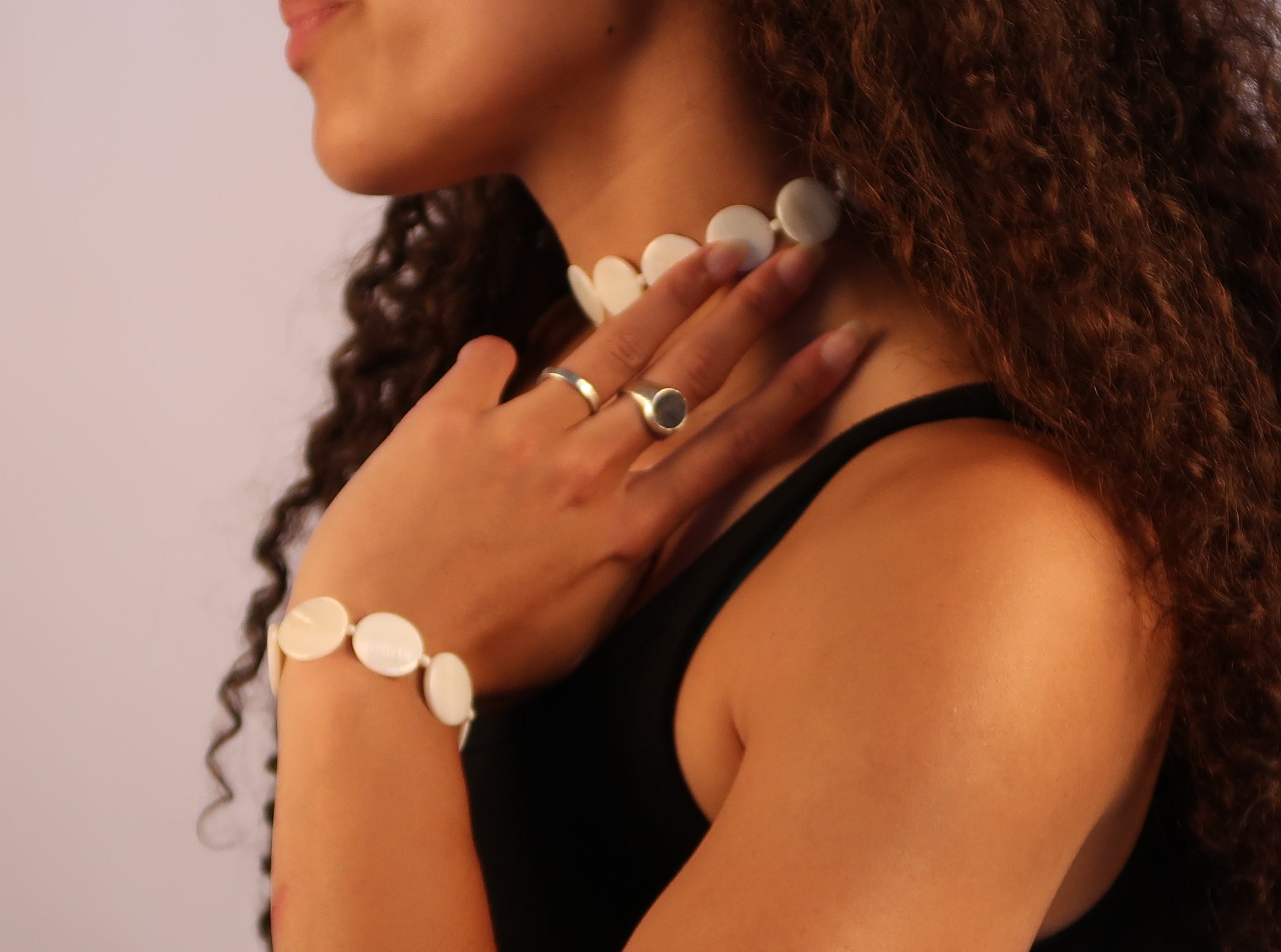 Pearl Bead Bracelet - White/Cream