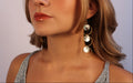 Halo Drop Earrings - Gold