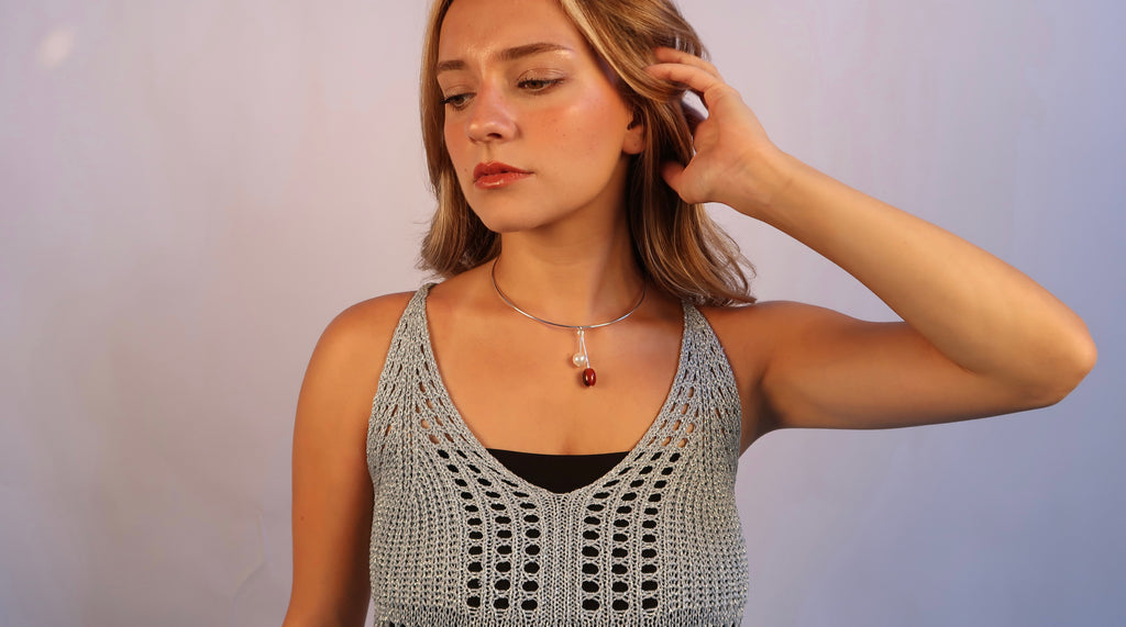 Perla Necklace - Silver