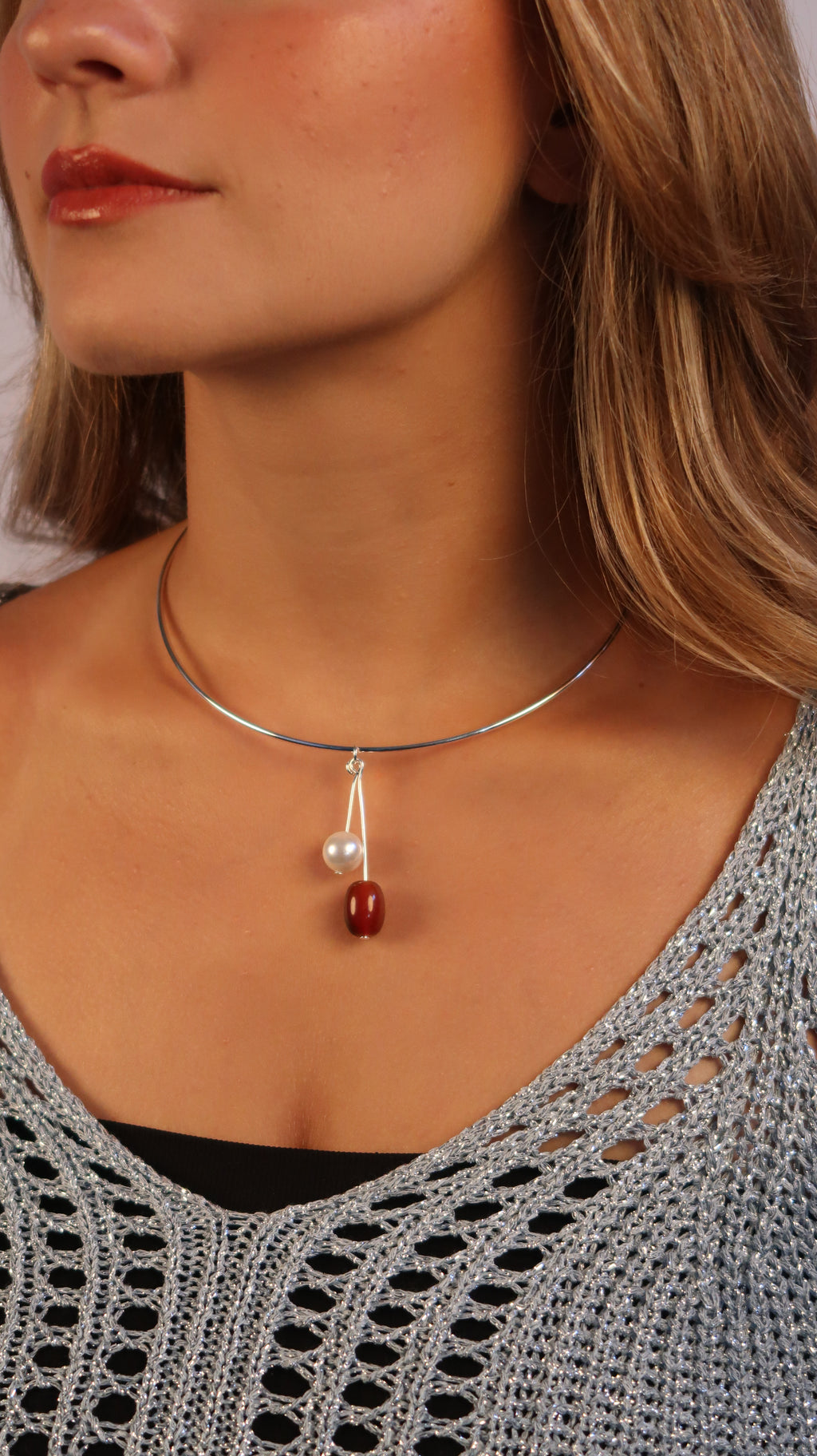 Perla Necklace - Silver