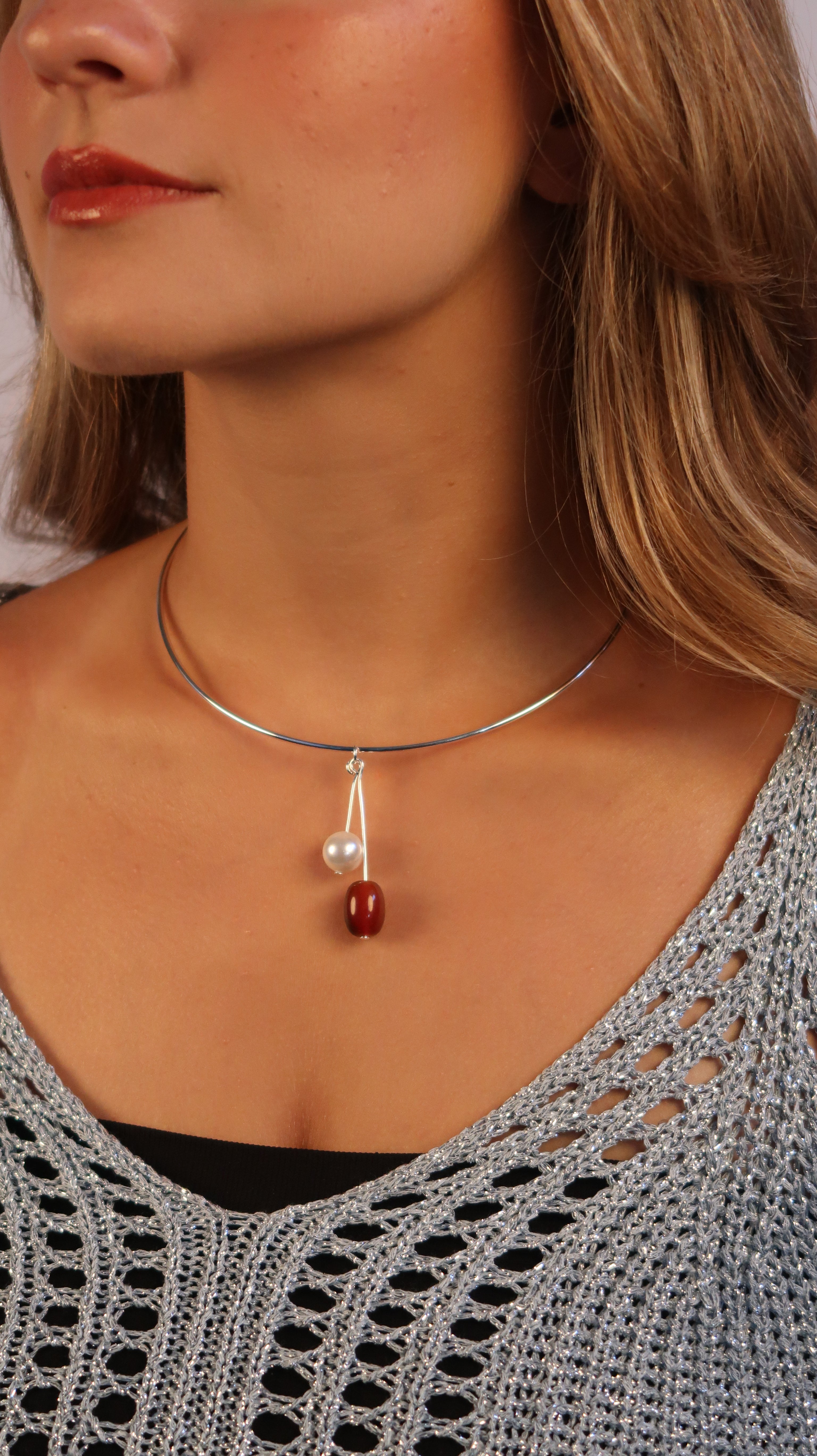 Perla Necklace - Silver