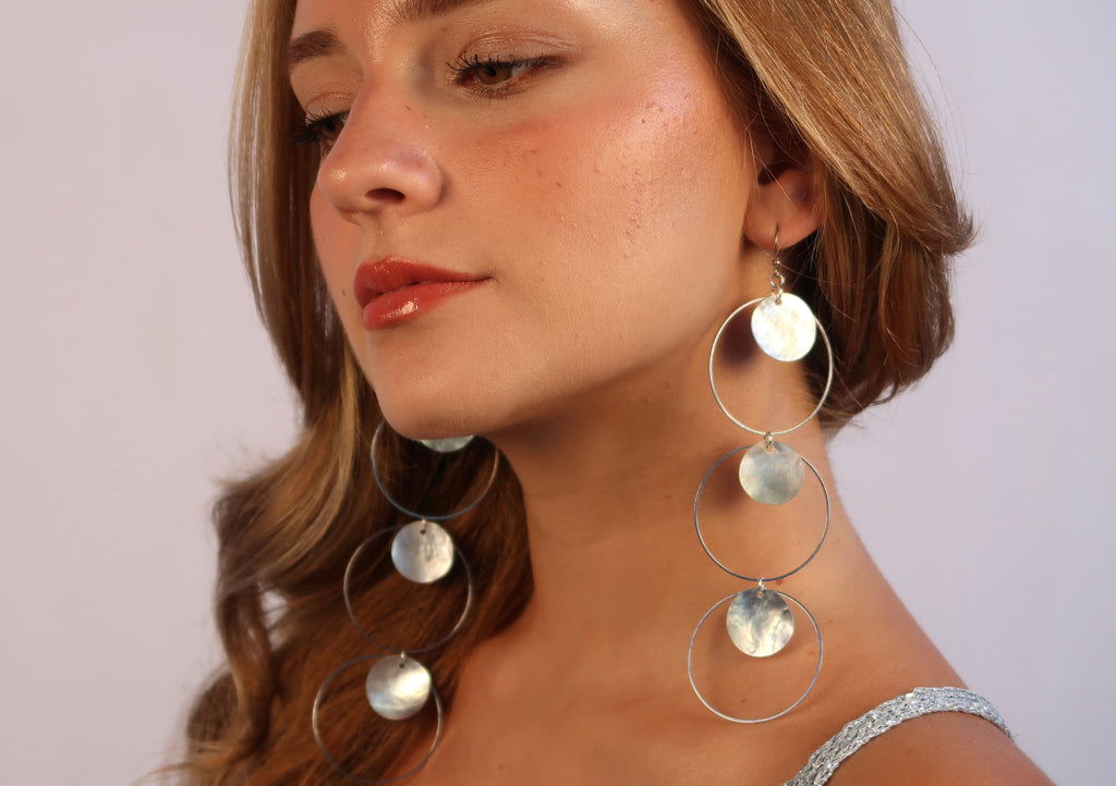 Triple Trouble Earrings - Silver