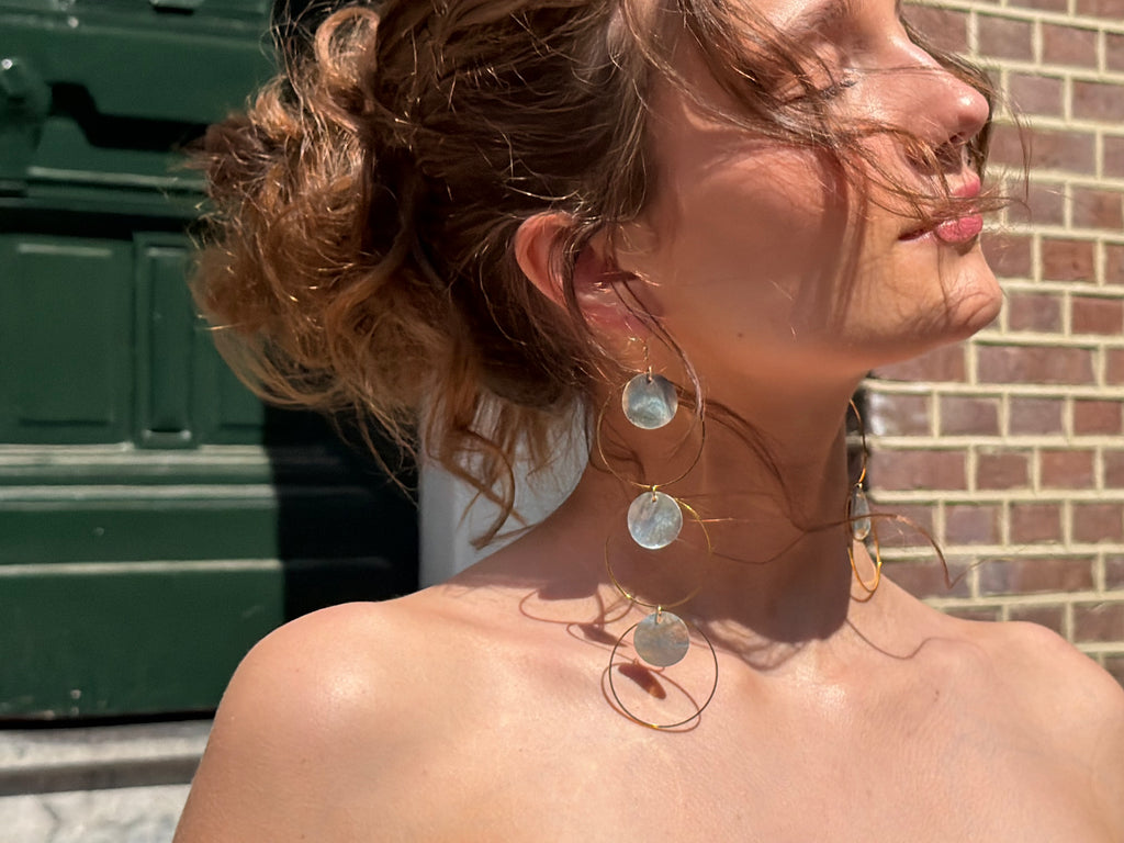 Triple Trouble Earrings - Gold