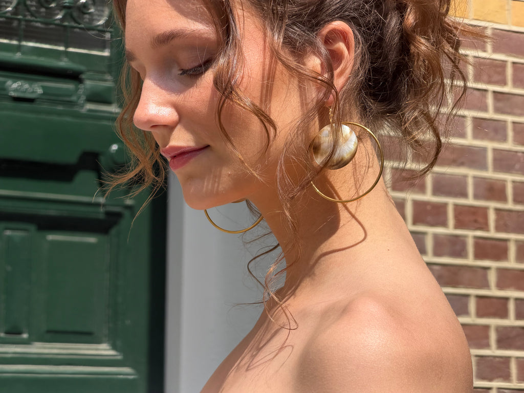 Tide Hoop Earrings - Gold