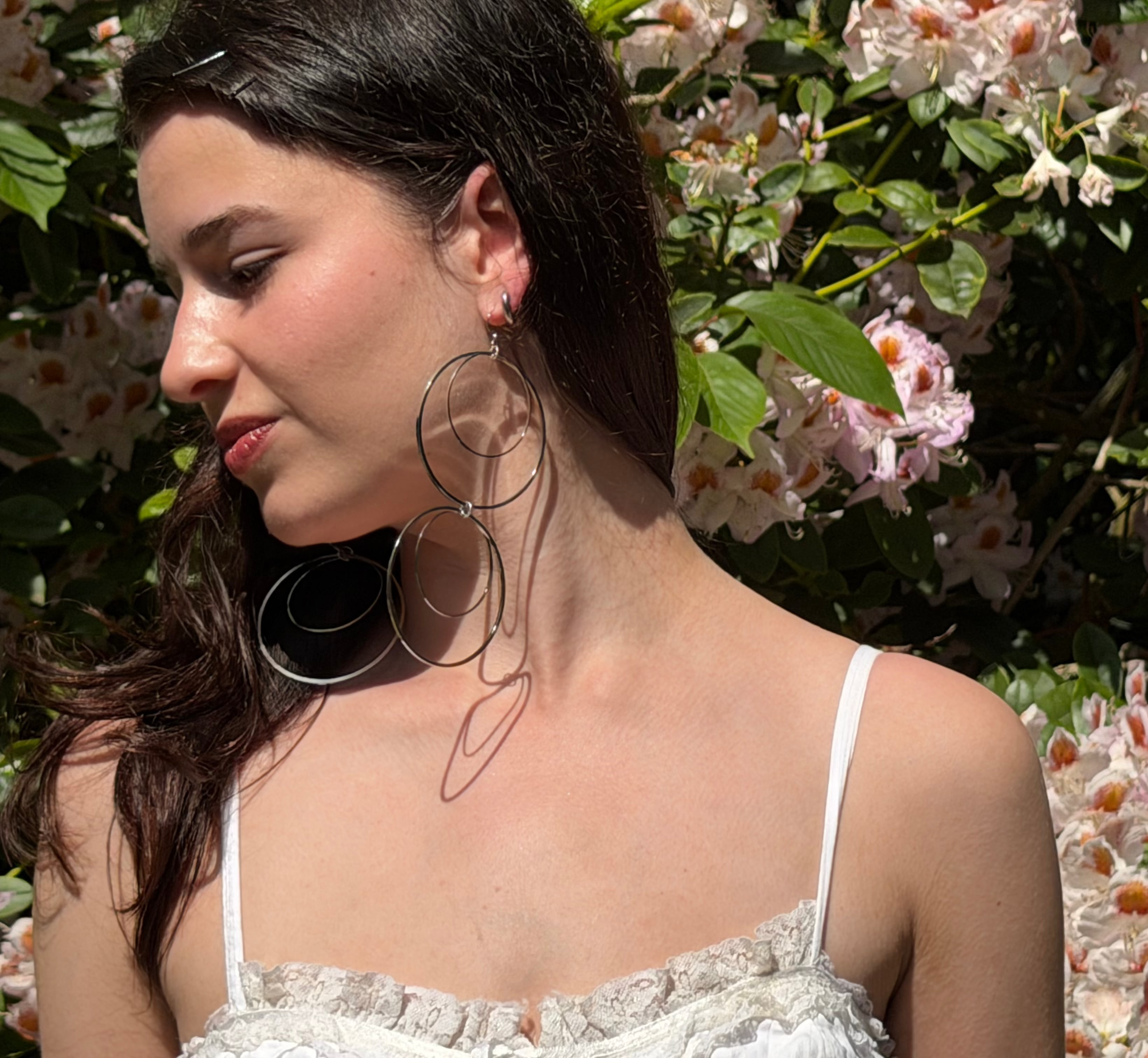 Double Take Hoops - Silver