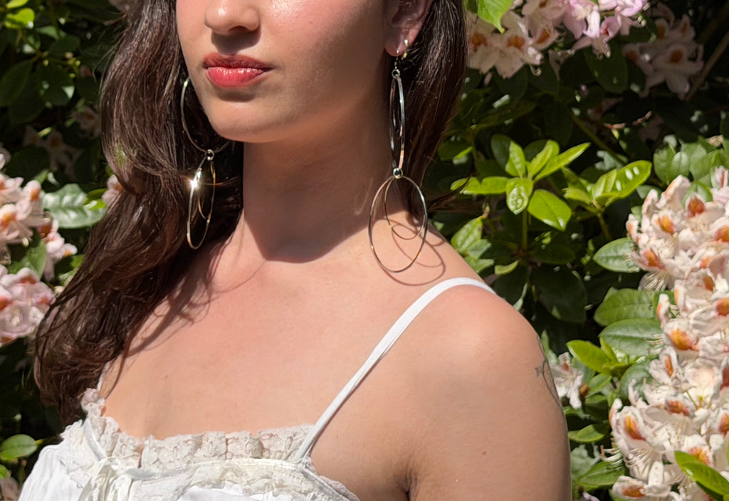 Double Take Hoops - Silver