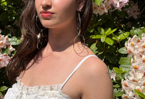 Double Take Hoops - Silver