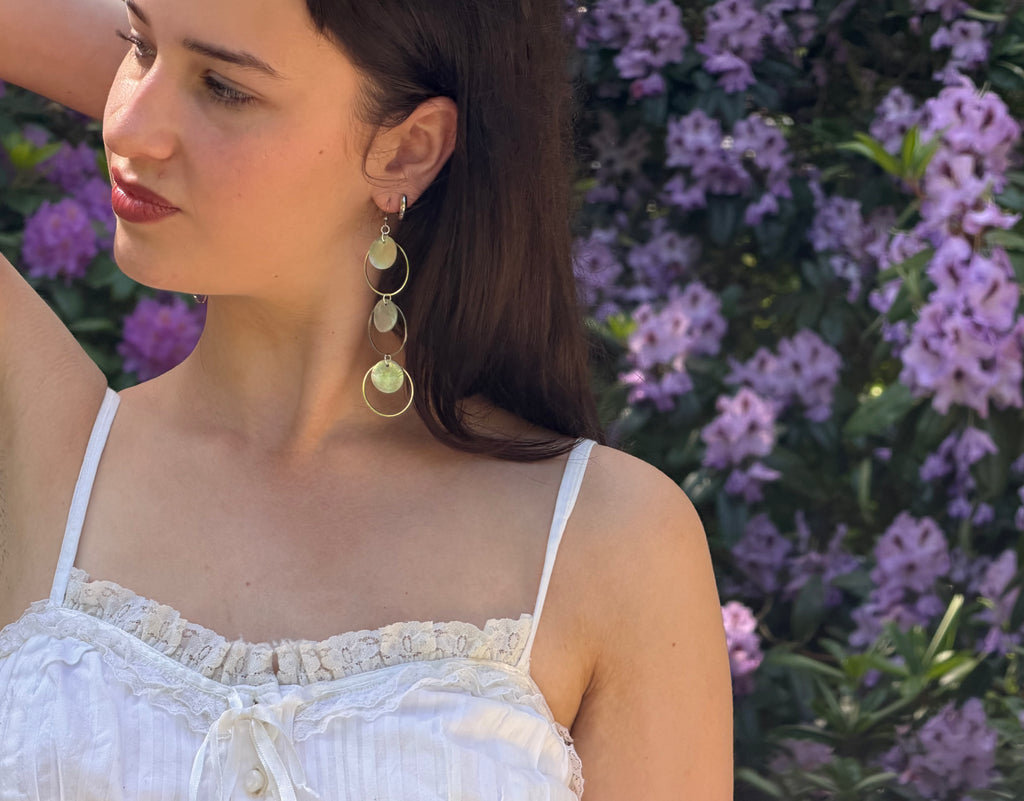 Halo Drop Earrings - Silver