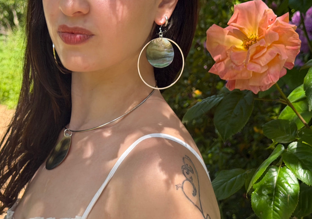 Tide Hoop Earrings - Silver