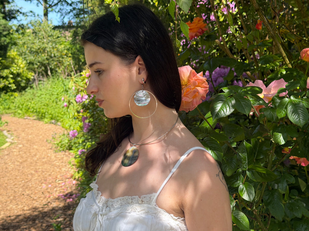 Tide Hoop Earrings - Silver