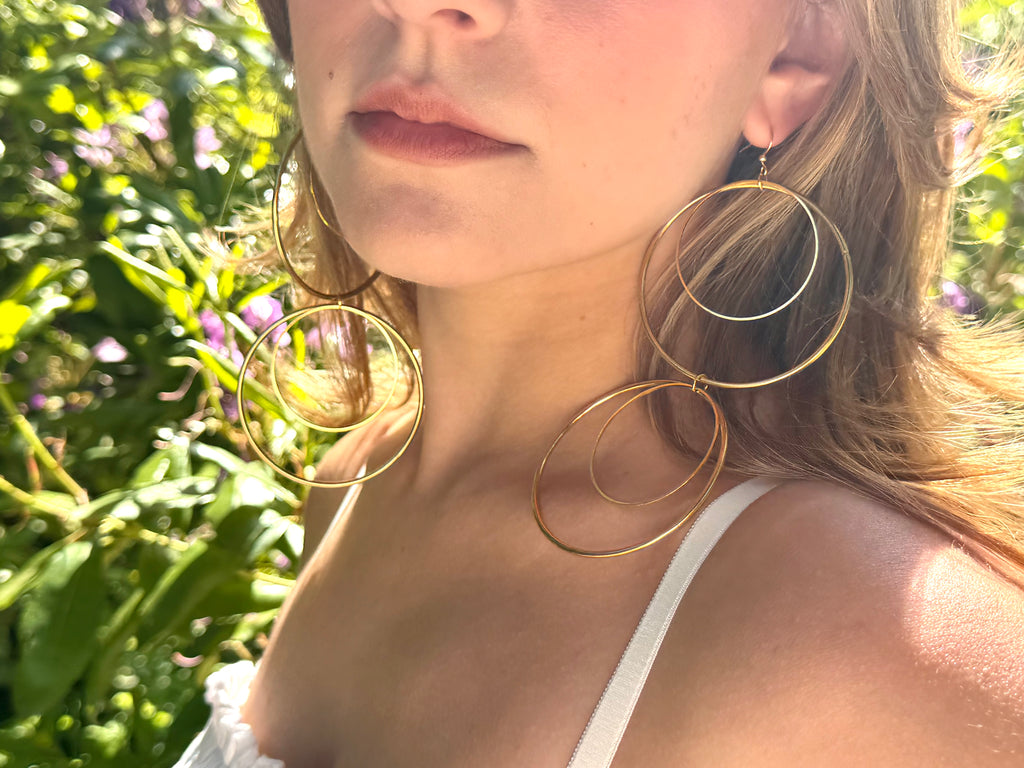 Double Take Hoops - Gold