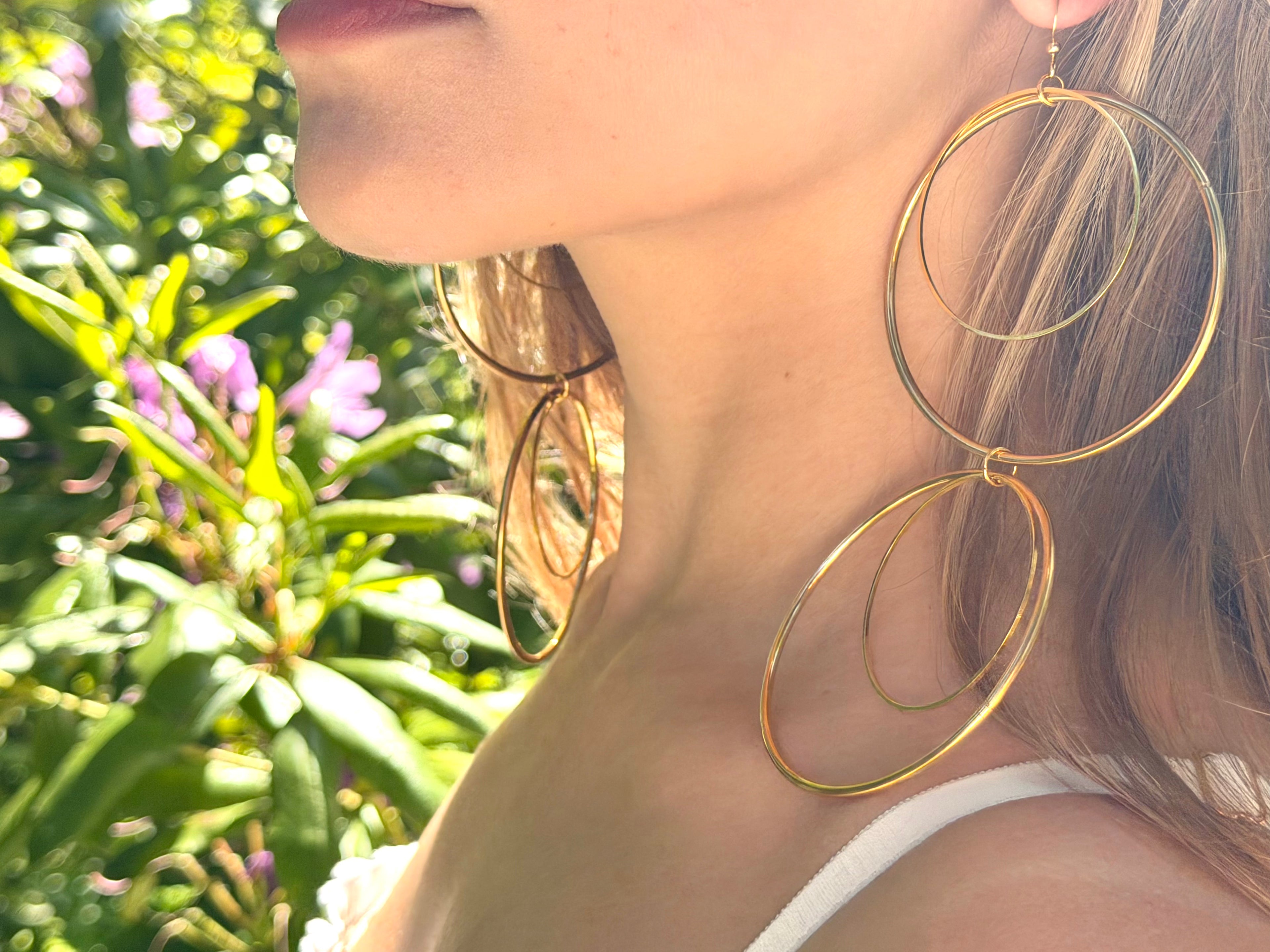 Double Take Hoops - Gold