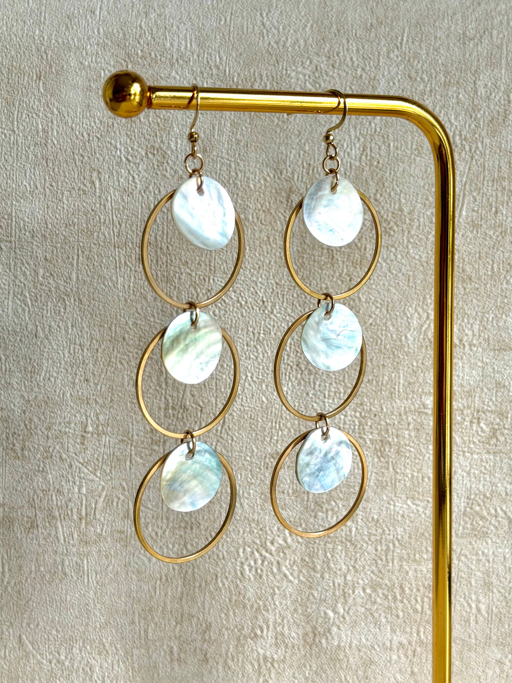 Halo Drop Earrings - Gold