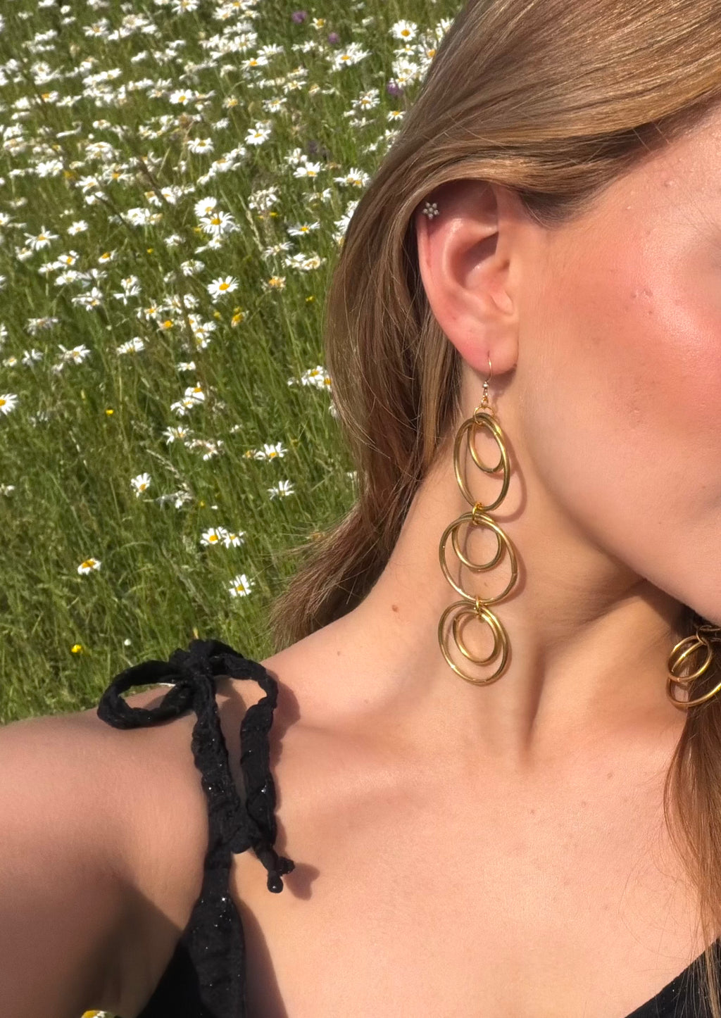 Golden Cascade Earrings