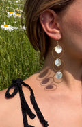 Halo Drop Earrings - Gold