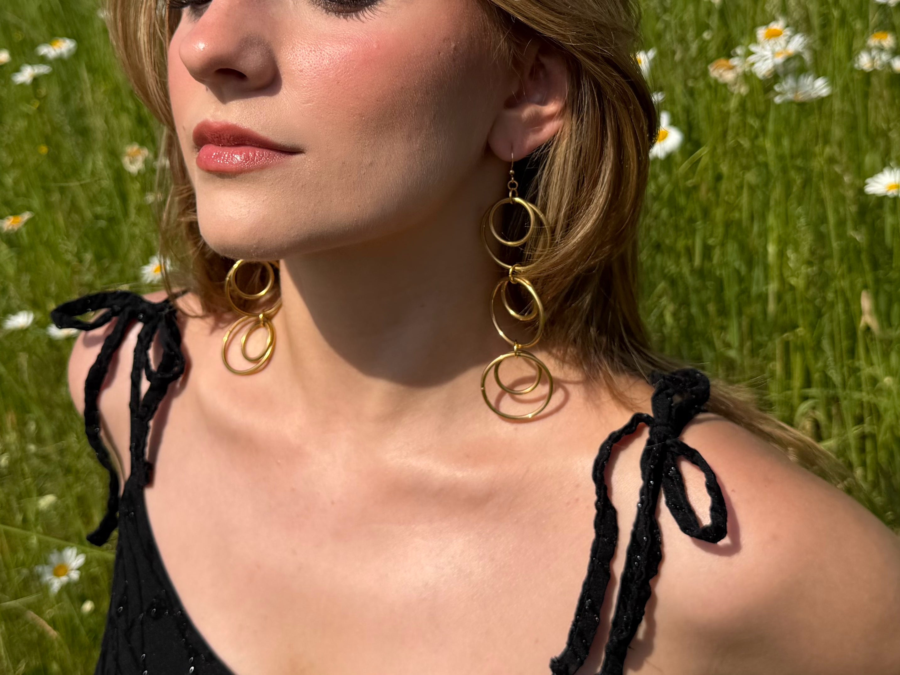 Golden Cascade Earrings