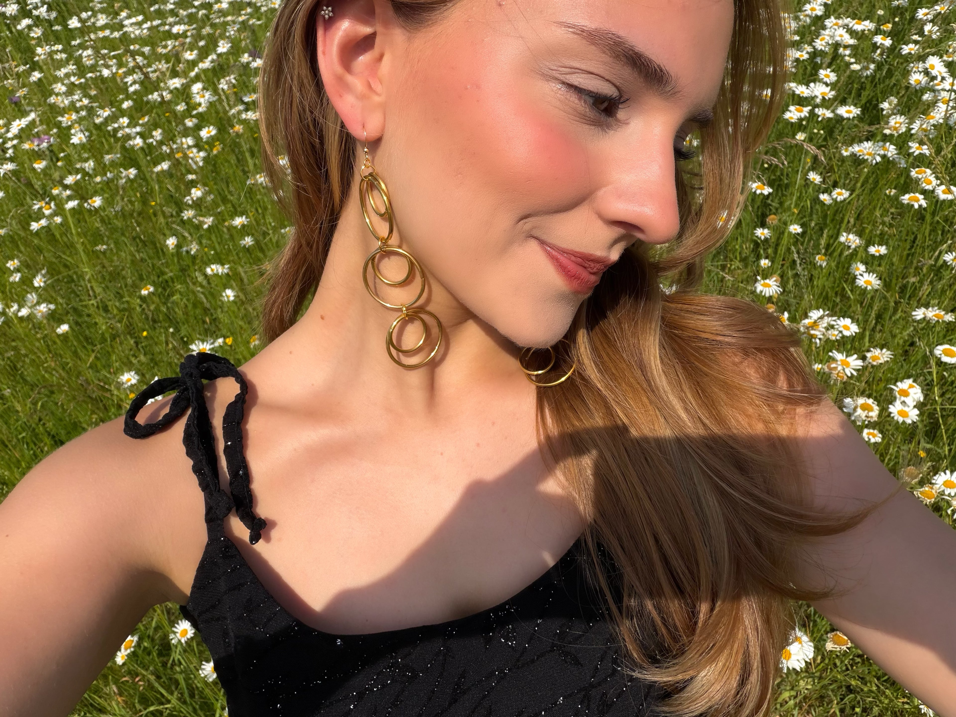 Golden Cascade Earrings