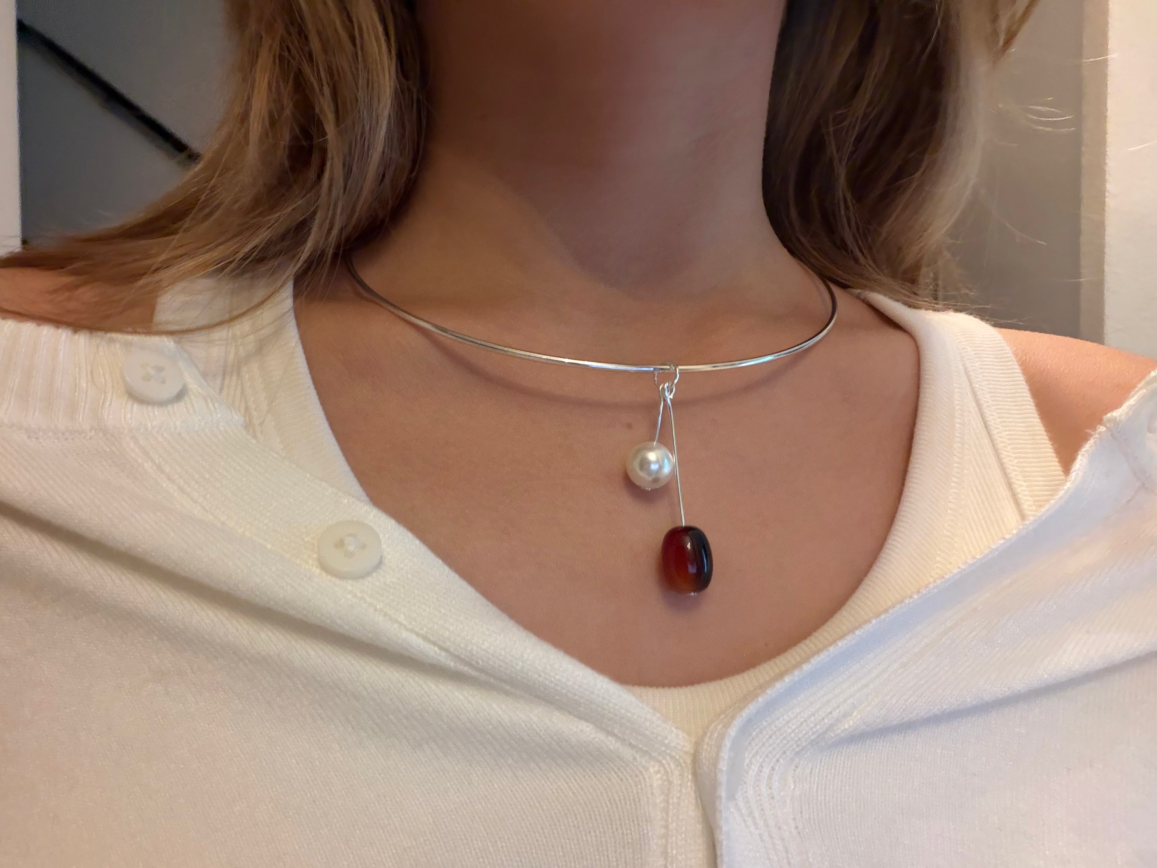 Perla Necklace - Silver