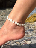 Pearl Disc Anklet - Flat