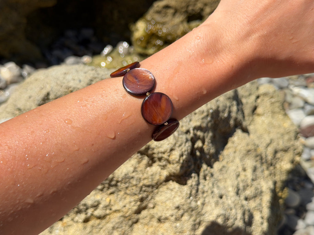 Pearl Bead Bracelet - Earth Brown
