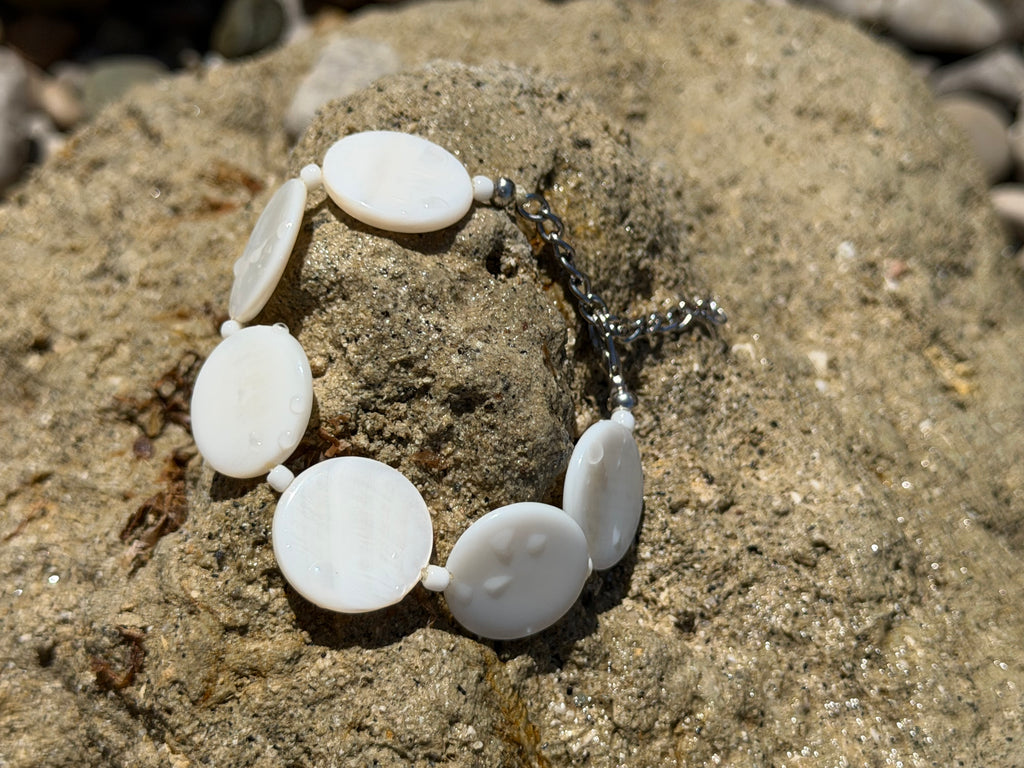 Pearl Bead Bracelet - White/Cream