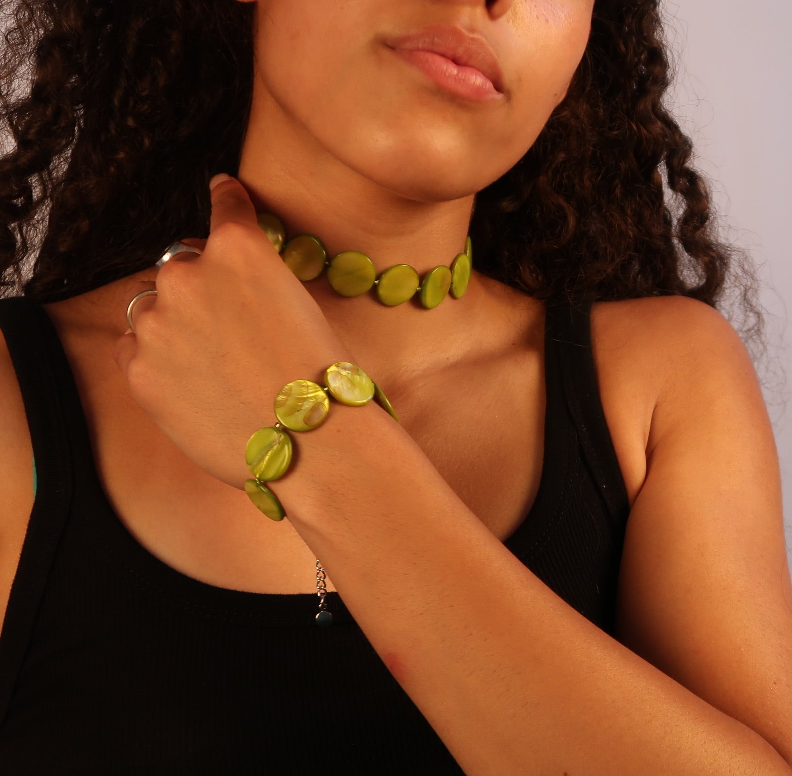Pearl Bead Bracelet - Apple Green