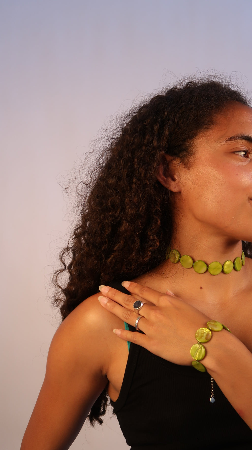 Pearl Bead Bracelet - Apple Green