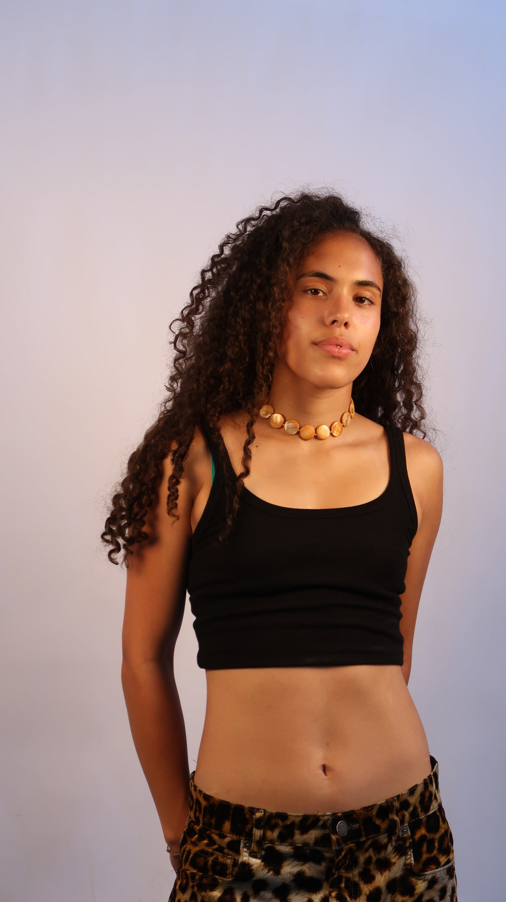 Pearl Bead Necklace - Peach