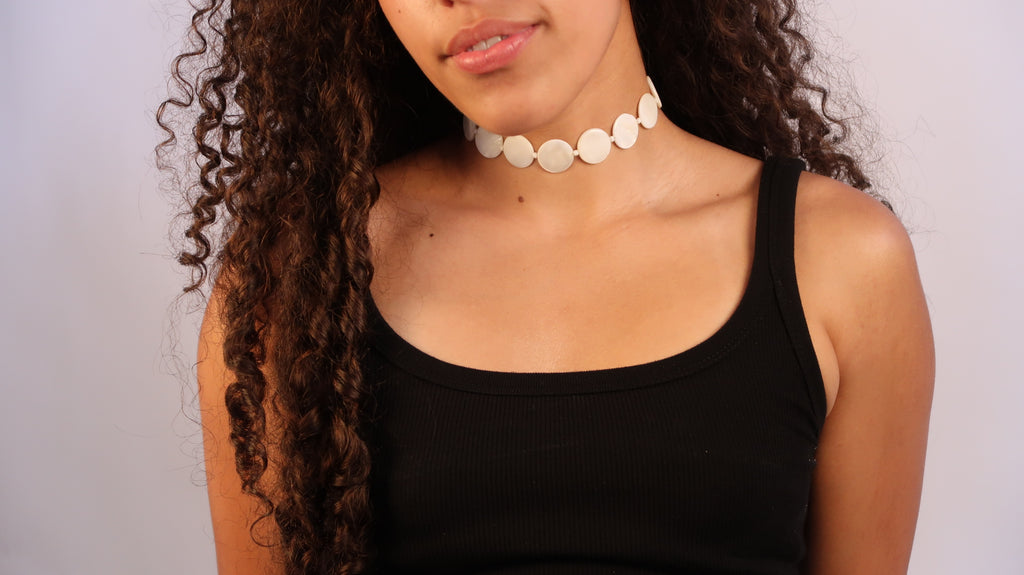 Pearl Bead Necklace - White/Cream
