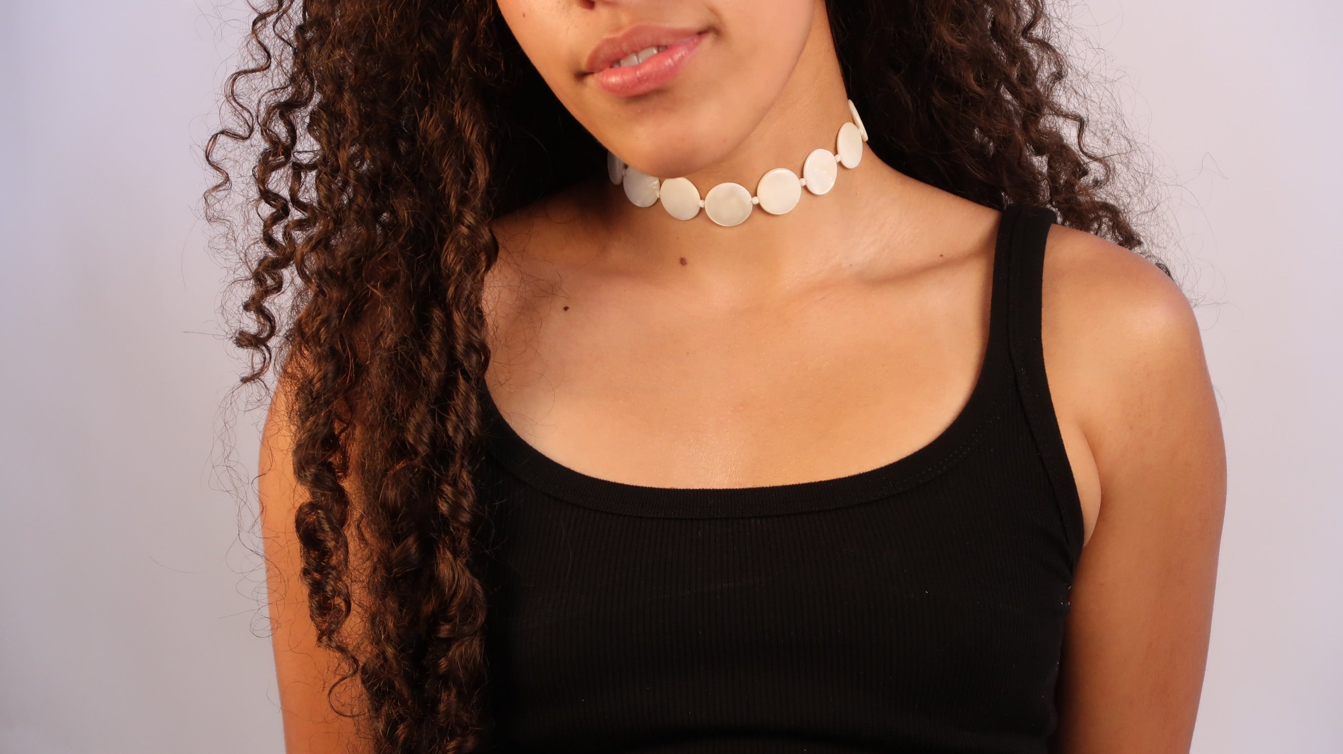 Pearl Bead Necklace - White/Cream