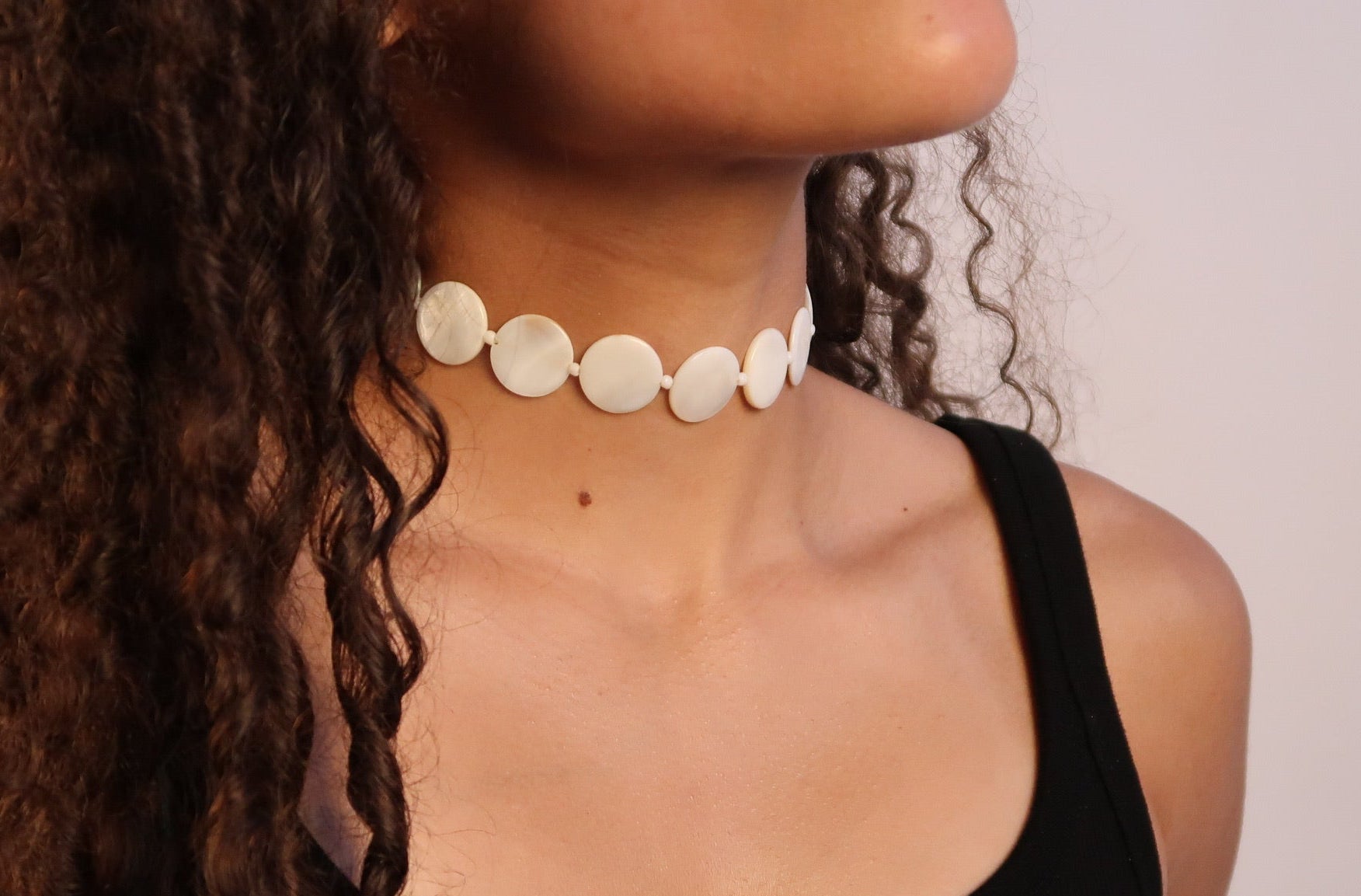 Pearl Bead Necklace - White/Cream